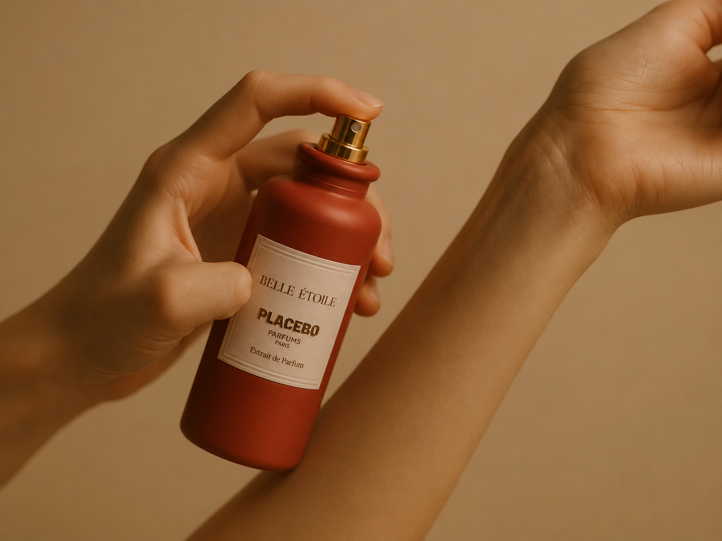 Application du parfum — extrait Placebo Paris